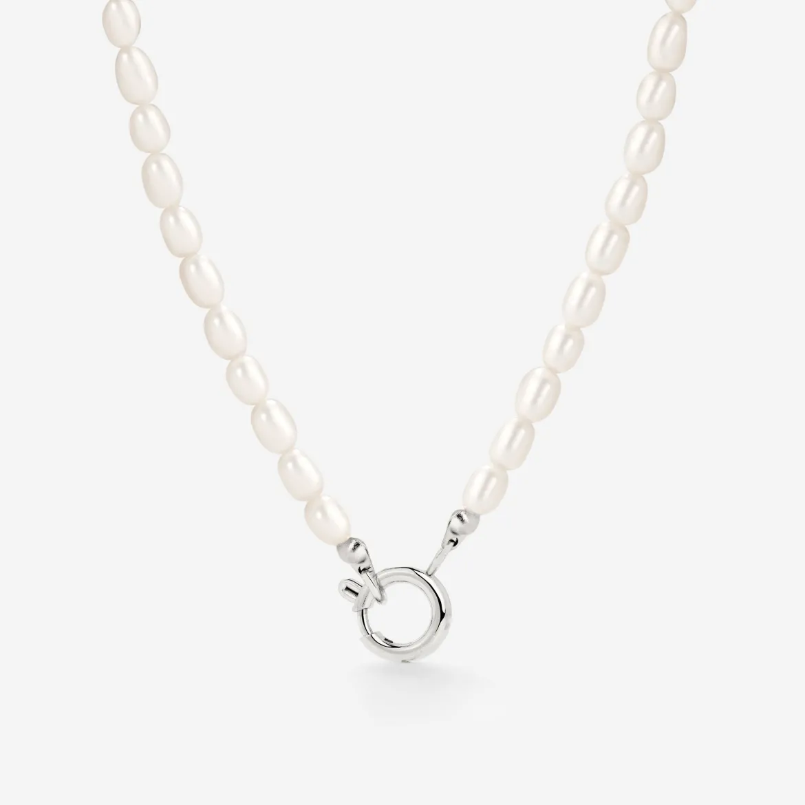 Pearly Charm Necklace Silber