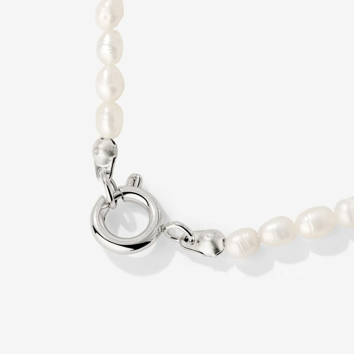 Pearly Charm Necklace Silber