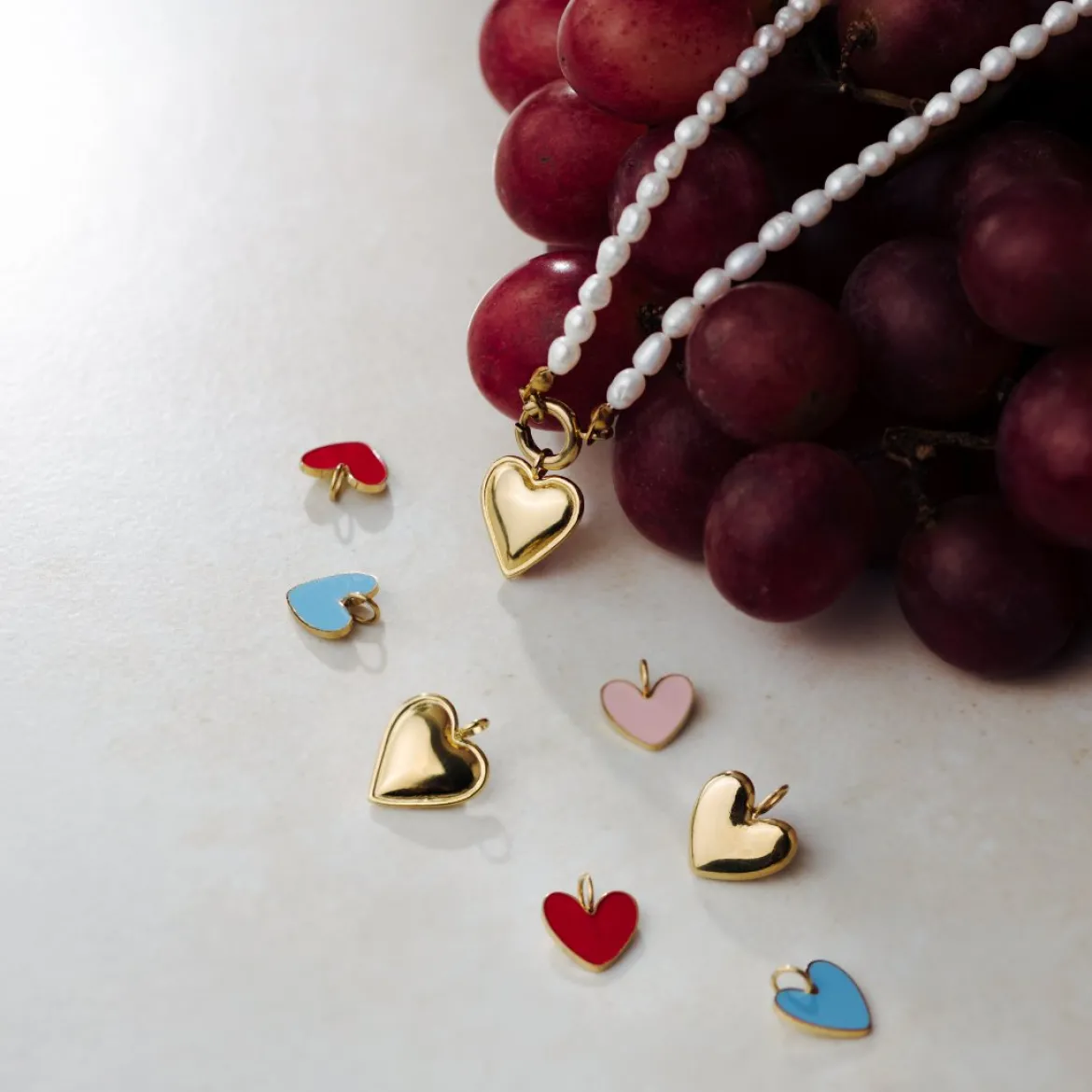 Pearly Charm Necklace Silber