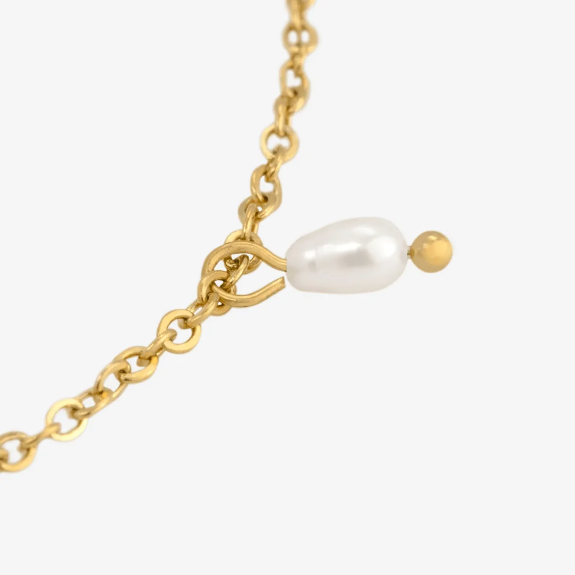 Perla Blanco Anklet Gold