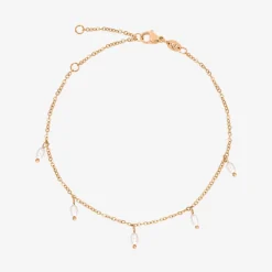 Perla Blanco Anklet Roségold
