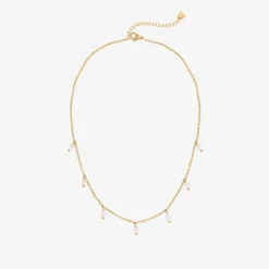 Perla Blanco Choker Gold