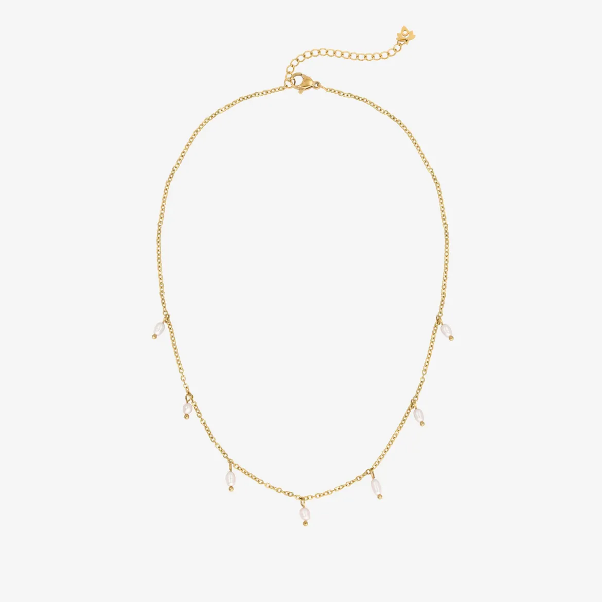 Perla Blanco Choker Gold