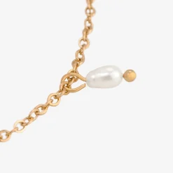 Perla Blanco Choker Roségold