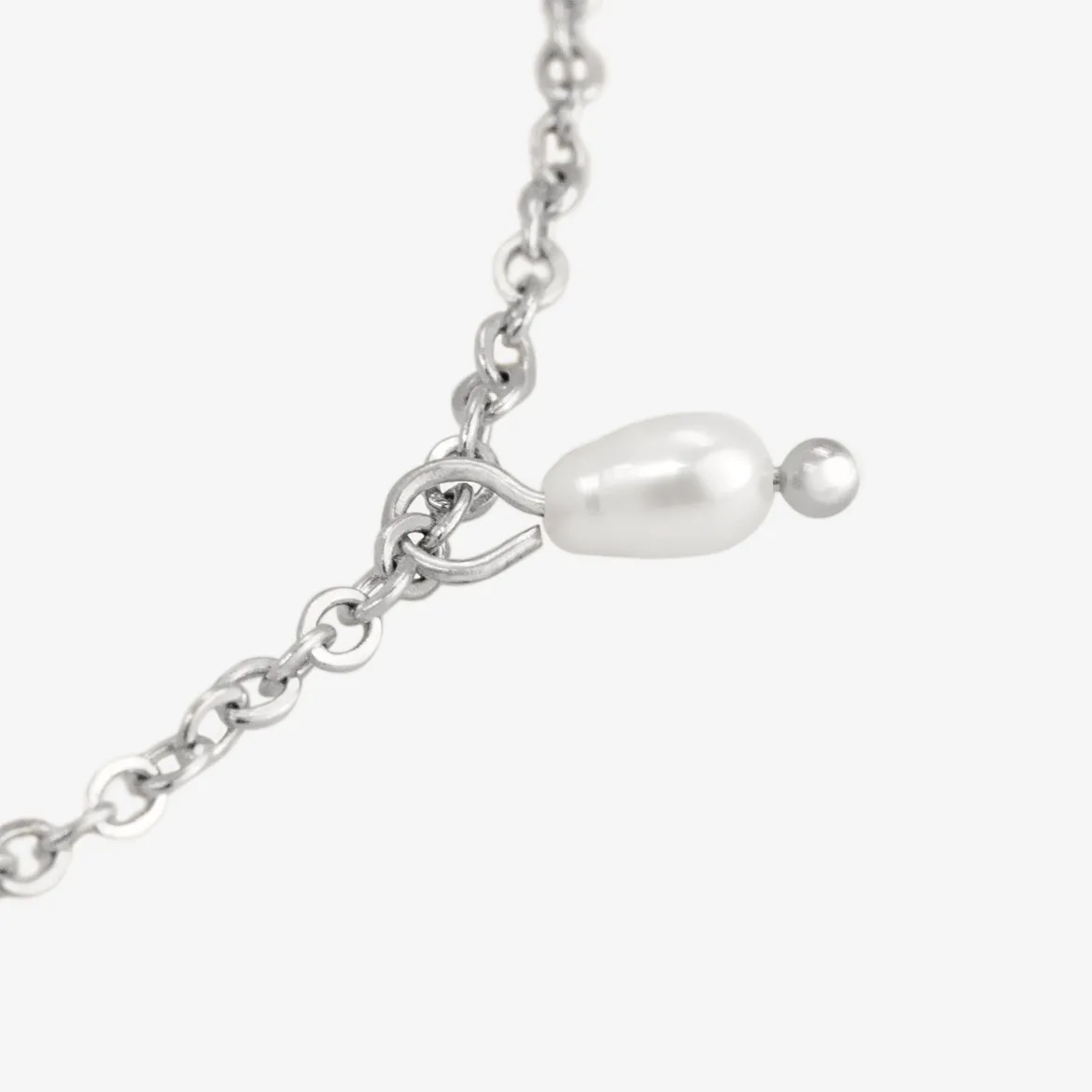 Perla Blanco Choker Silber