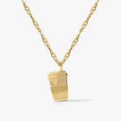 Petit Café Necklace Gold