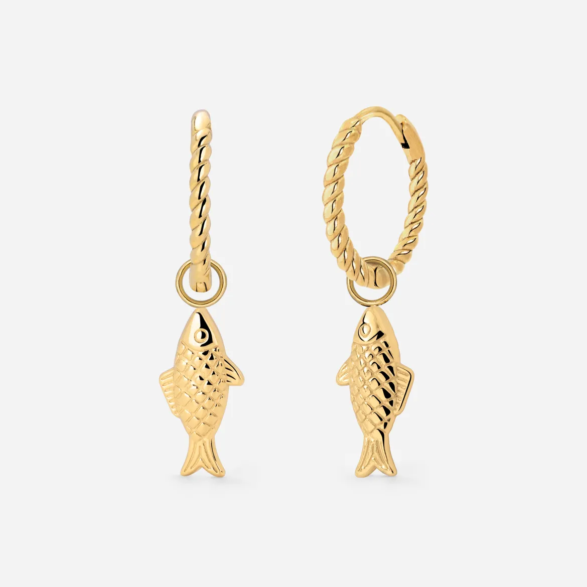 Pezito Twisted Hoop Set Small Gold