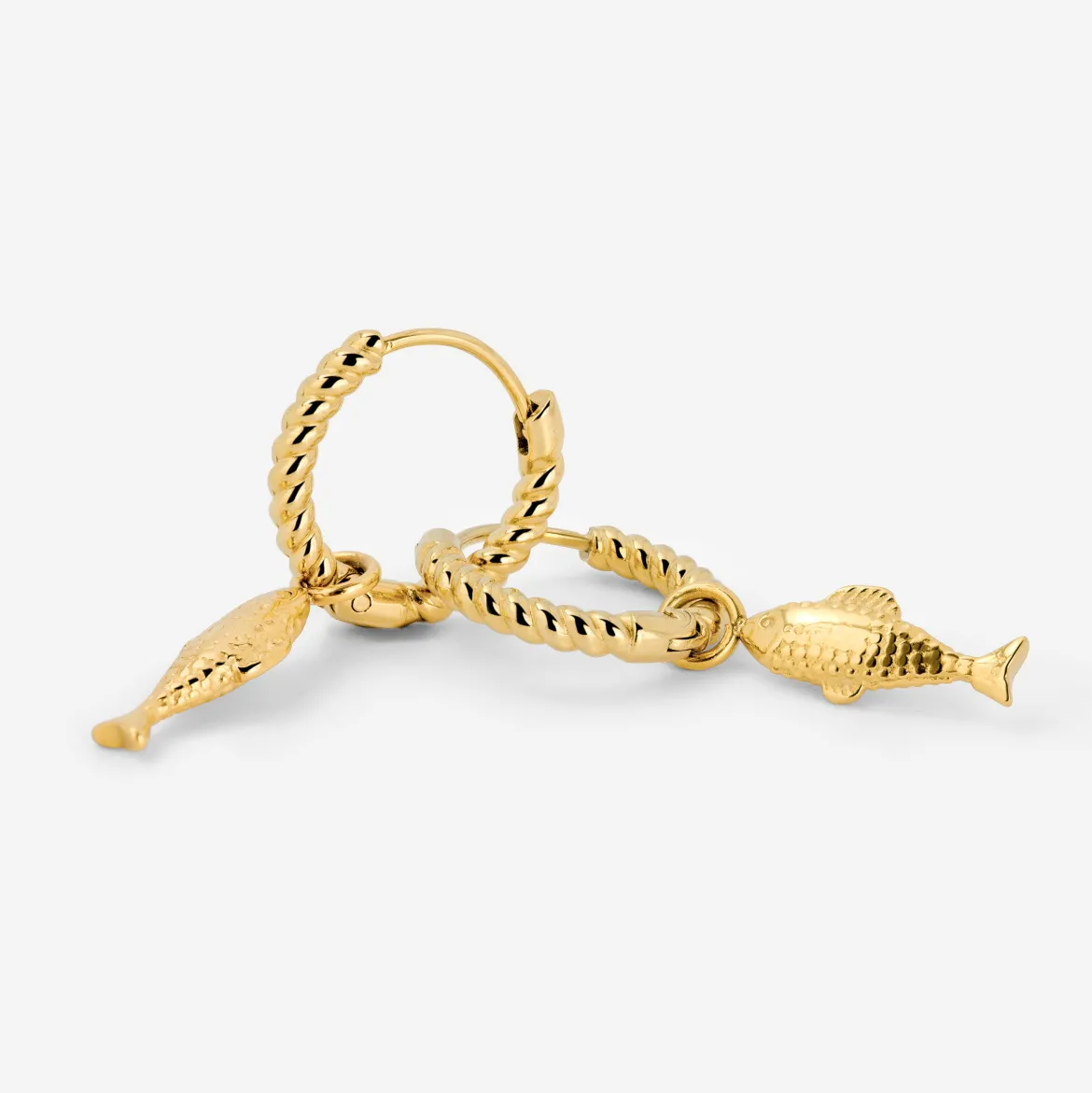 Pezito Twisted Hoop Set Small Gold