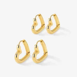 Phat Heart Hoop Bundle Gold