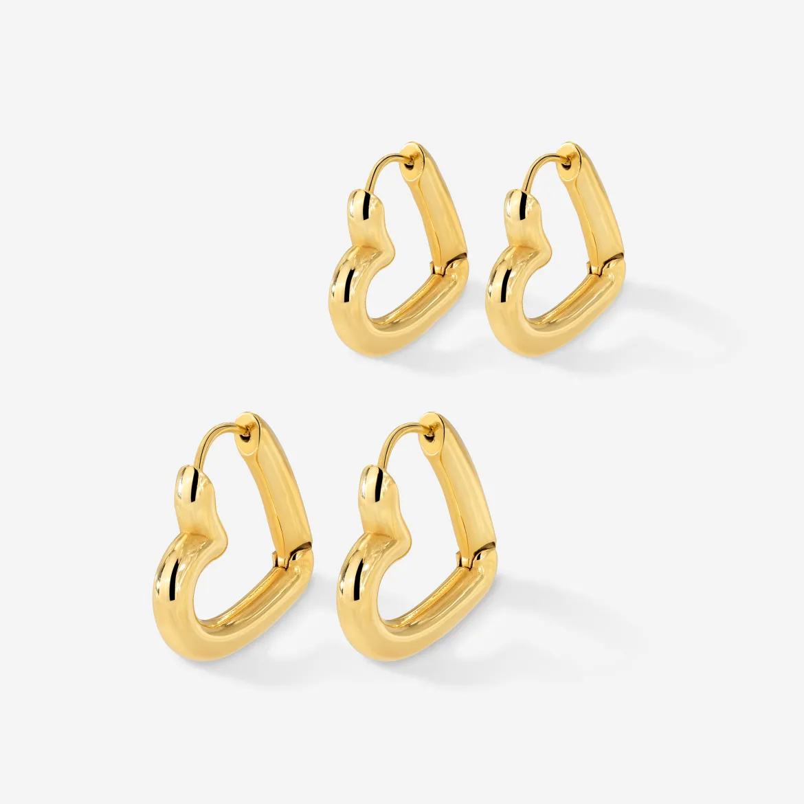 Phat Heart Hoop Bundle Gold