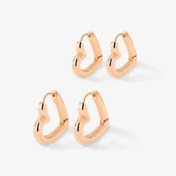 Phat Heart Hoop Bundle Roségold