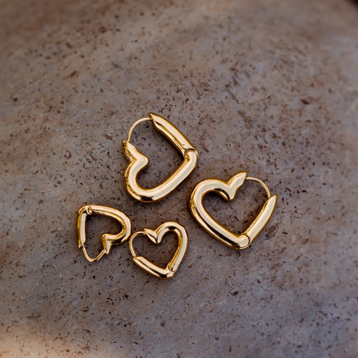 Phat Heart Hoop Bundle Roségold