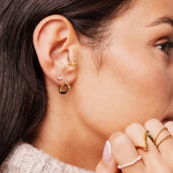 Phat Heart Hoops Small Gold