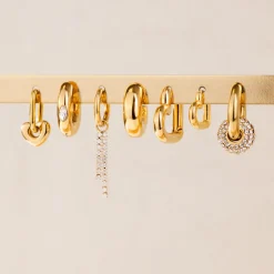 Phat Heart Oval Hoop Set Baby Roségold