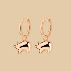 Piggy Hoop Set Small Roségold