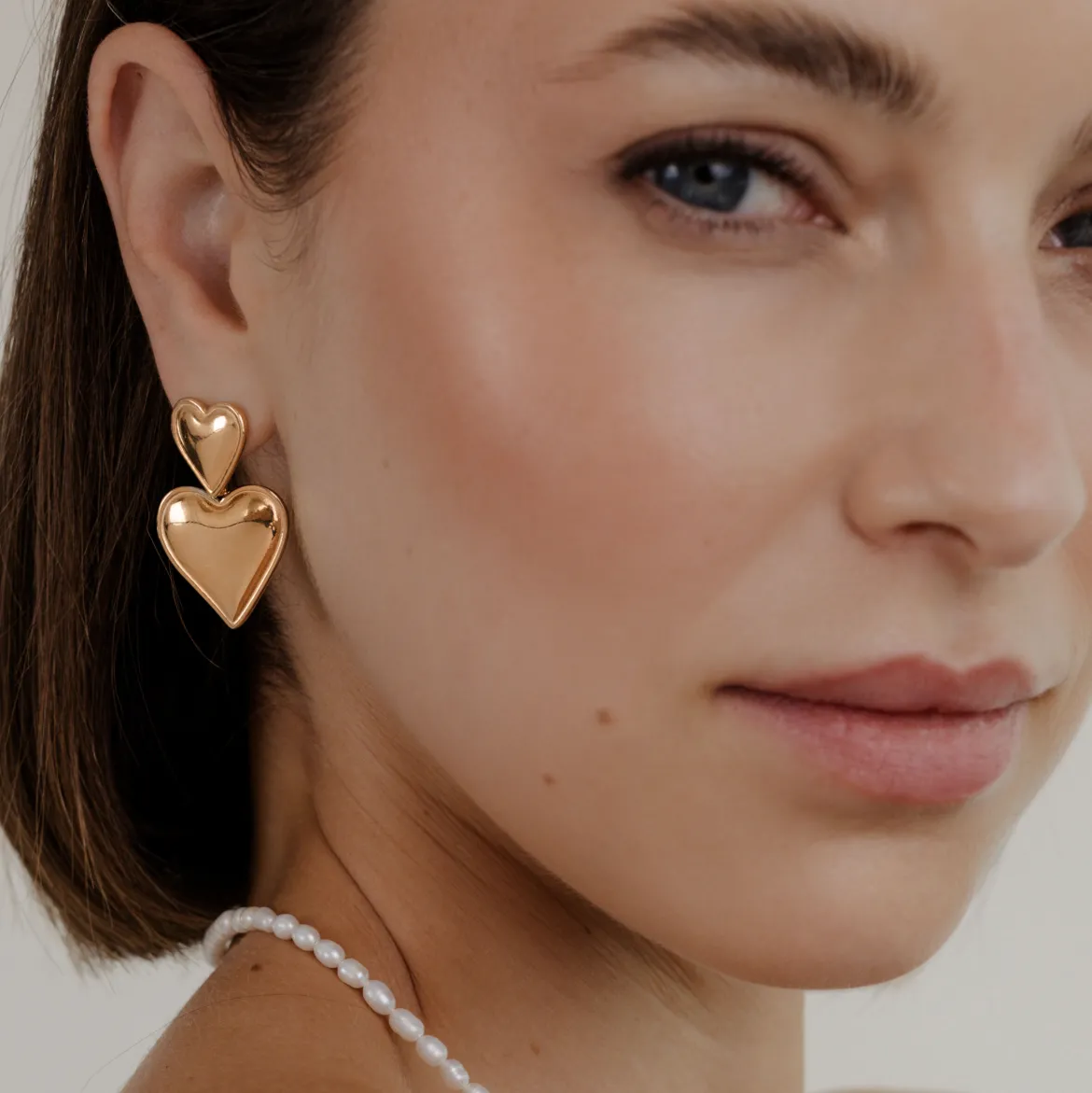 Pillow Hearts Earrings Roségold