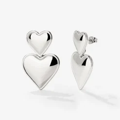 Pillow Hearts Earrings Silber