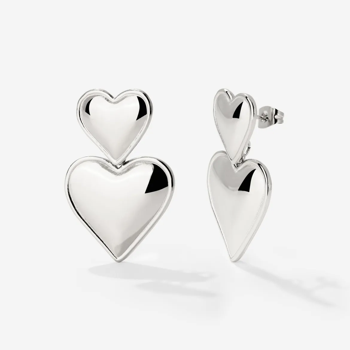 Pillow Hearts Earrings Silber