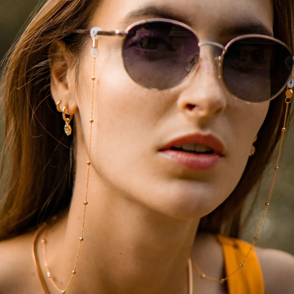 Playa Sunglasses Chain Roségold