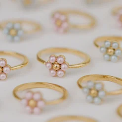 Pretty Pink Daisy Ring Roségold