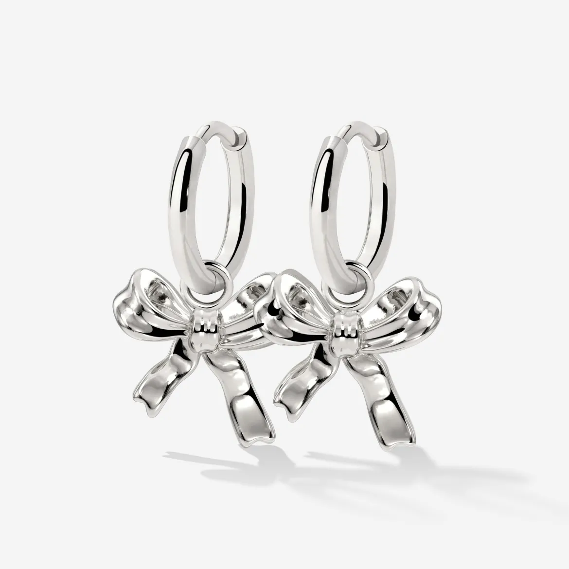 Pretty Ribbon Hoop Set Small Silber
