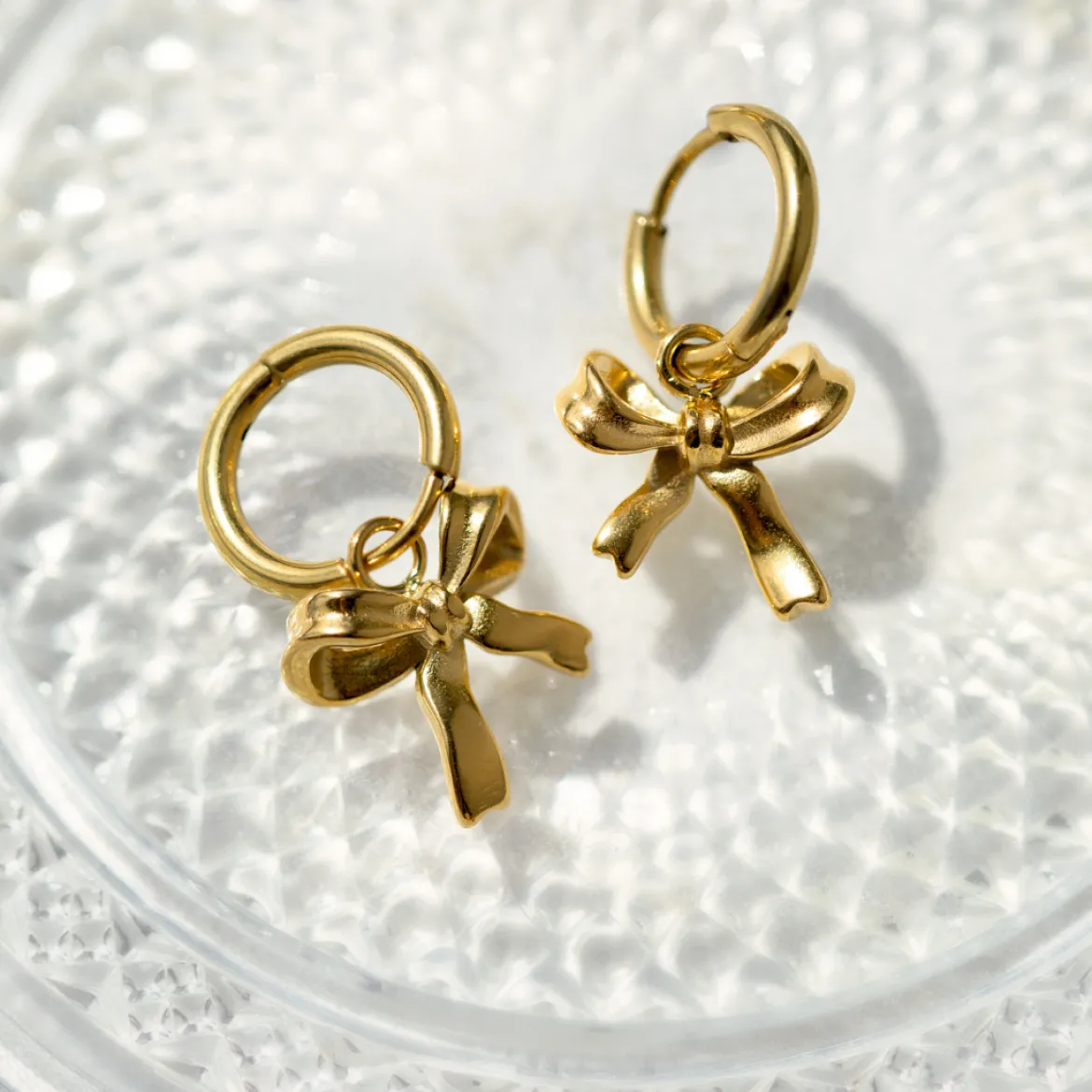 Pretty Ribbon Hoop Set Small Silber