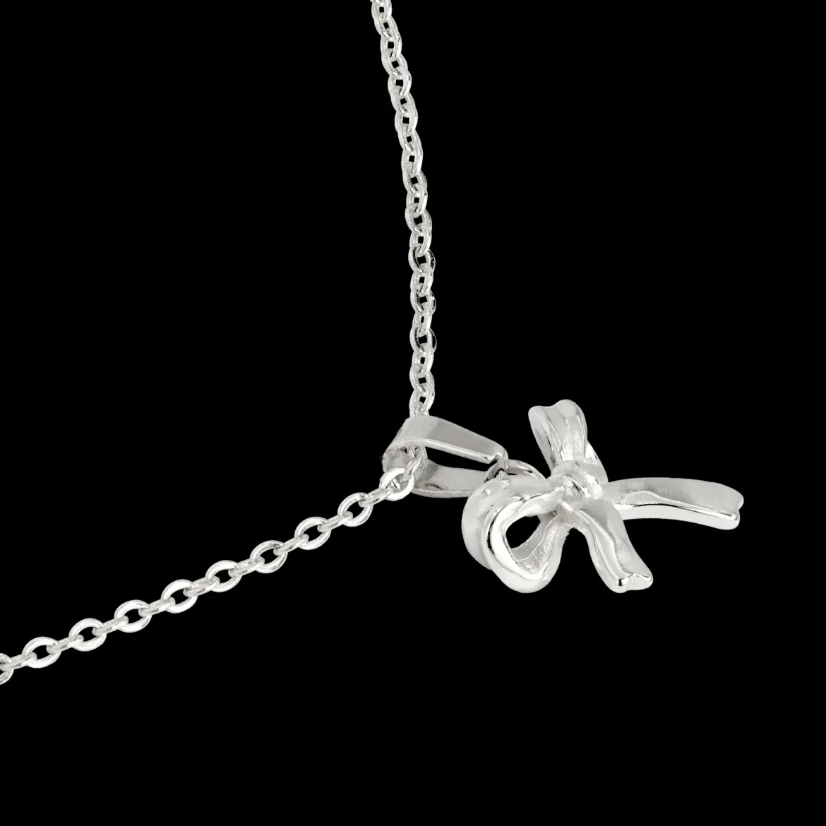 Pretty Ribbon Necklace Silber