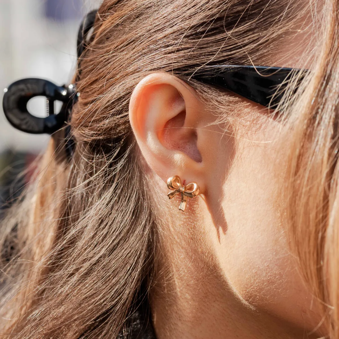 Pretty Ribbon Studs Roségold