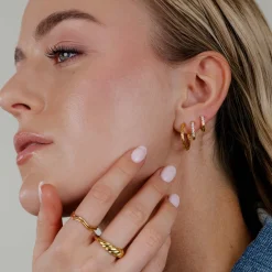 Prism Hoops Medium Gold