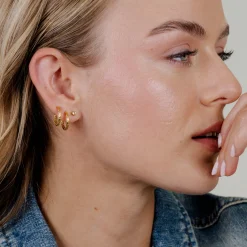 Prism Hoops Small Gold
