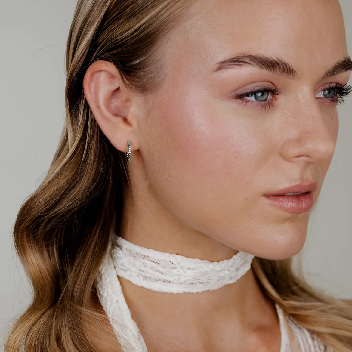 Prism Hoops Small Silber