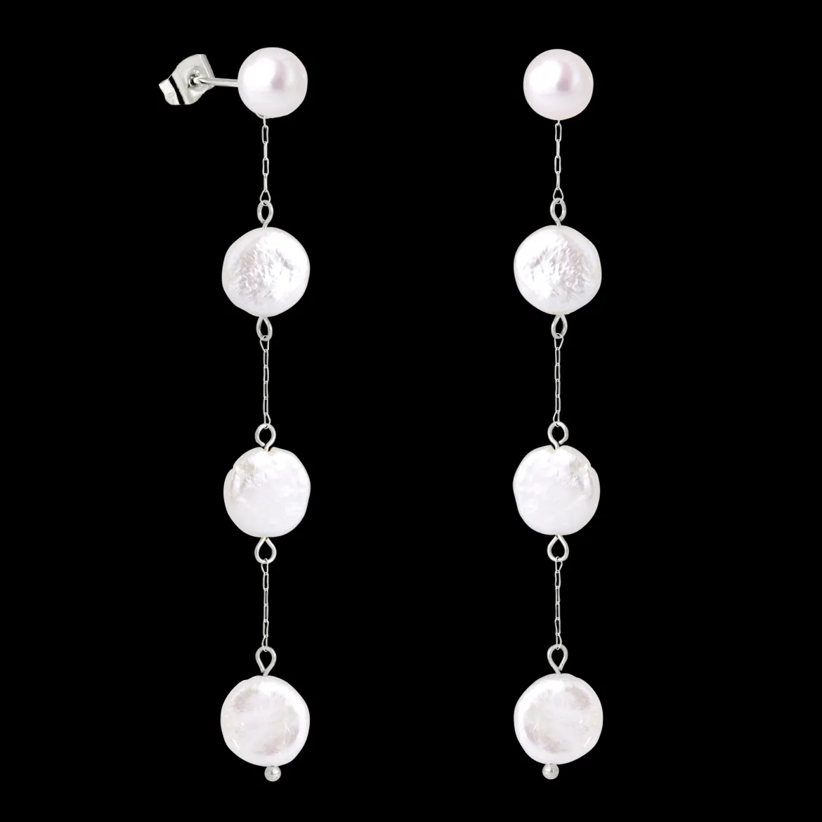 Pure Love Pearl Earrings Silber
