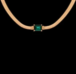 Radiant Emerald Necklace Roségold
