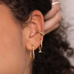 Rayos Oval Hoops Baby Gold