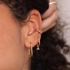 Rayos Oval Hoops Baby Roségold