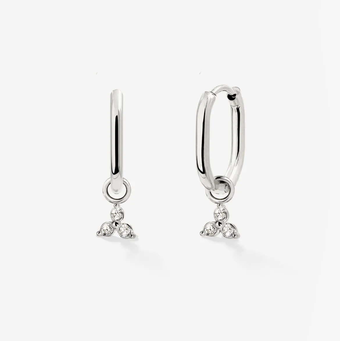 Rayos Oval Hoops Baby Silber