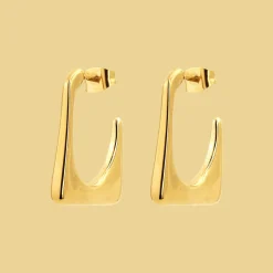 Rectangle Hoops Gold