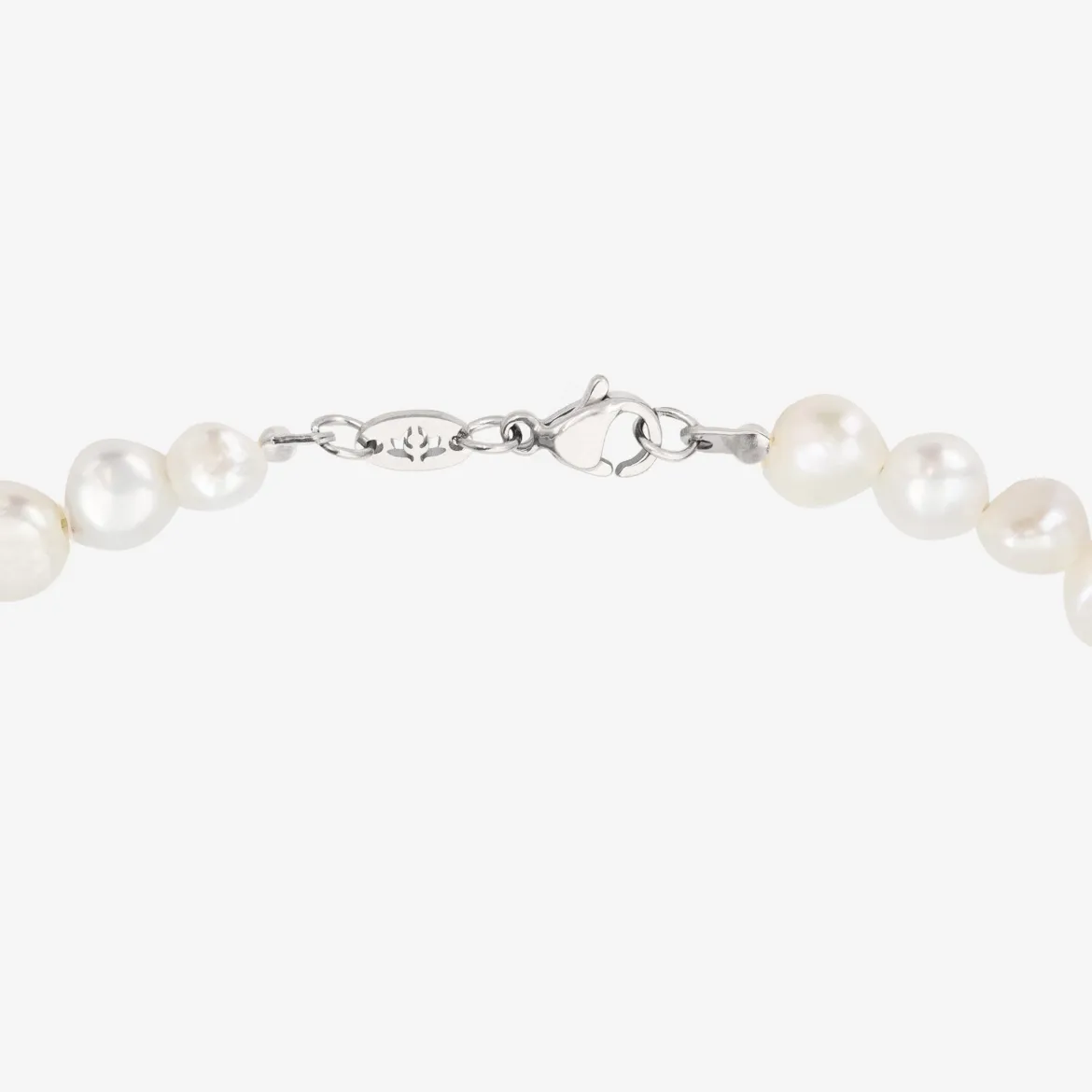Retro Love Pearl Necklace Silber