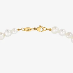 Retro Love Pearl Necklace Gold