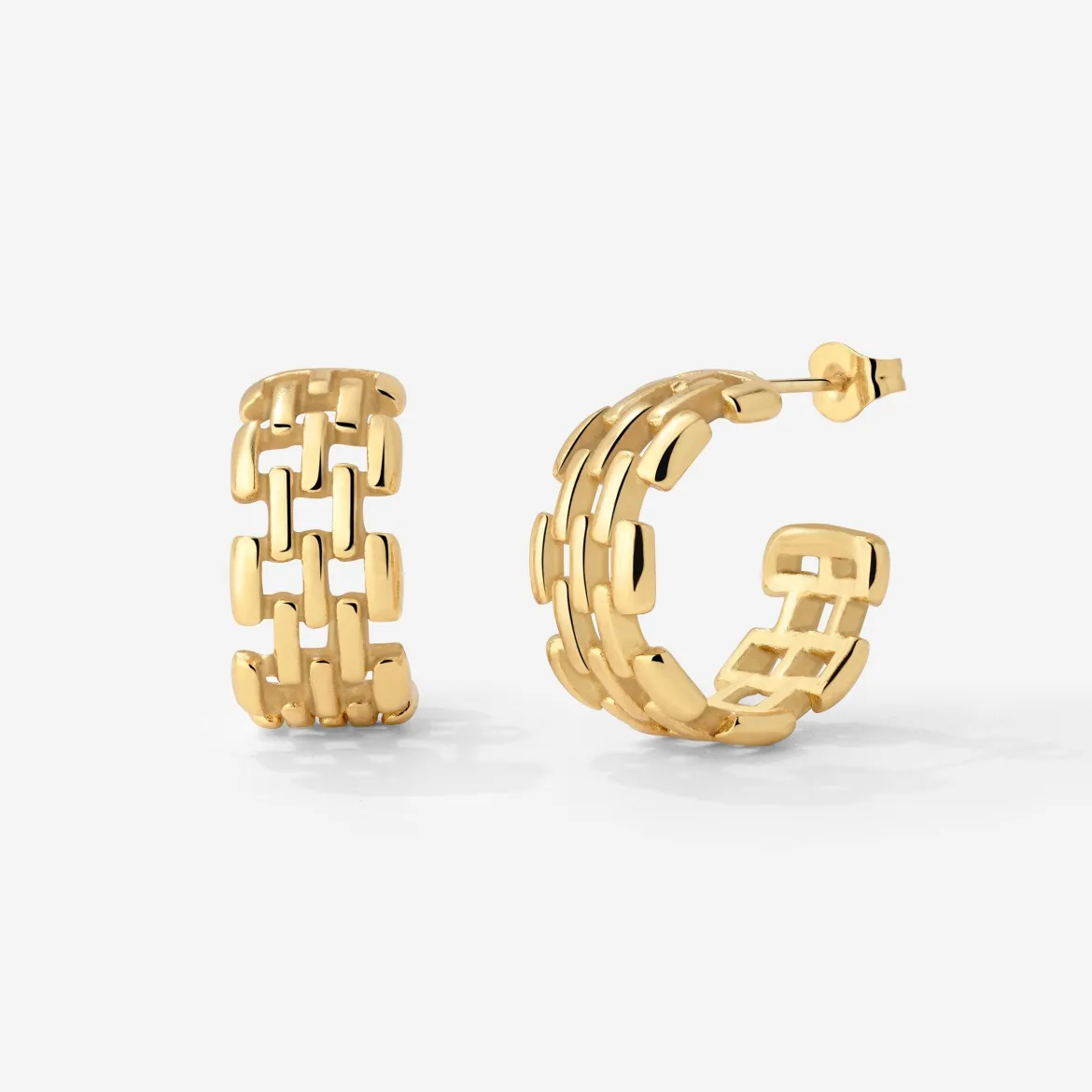 Reverie Hoop Studs Gold