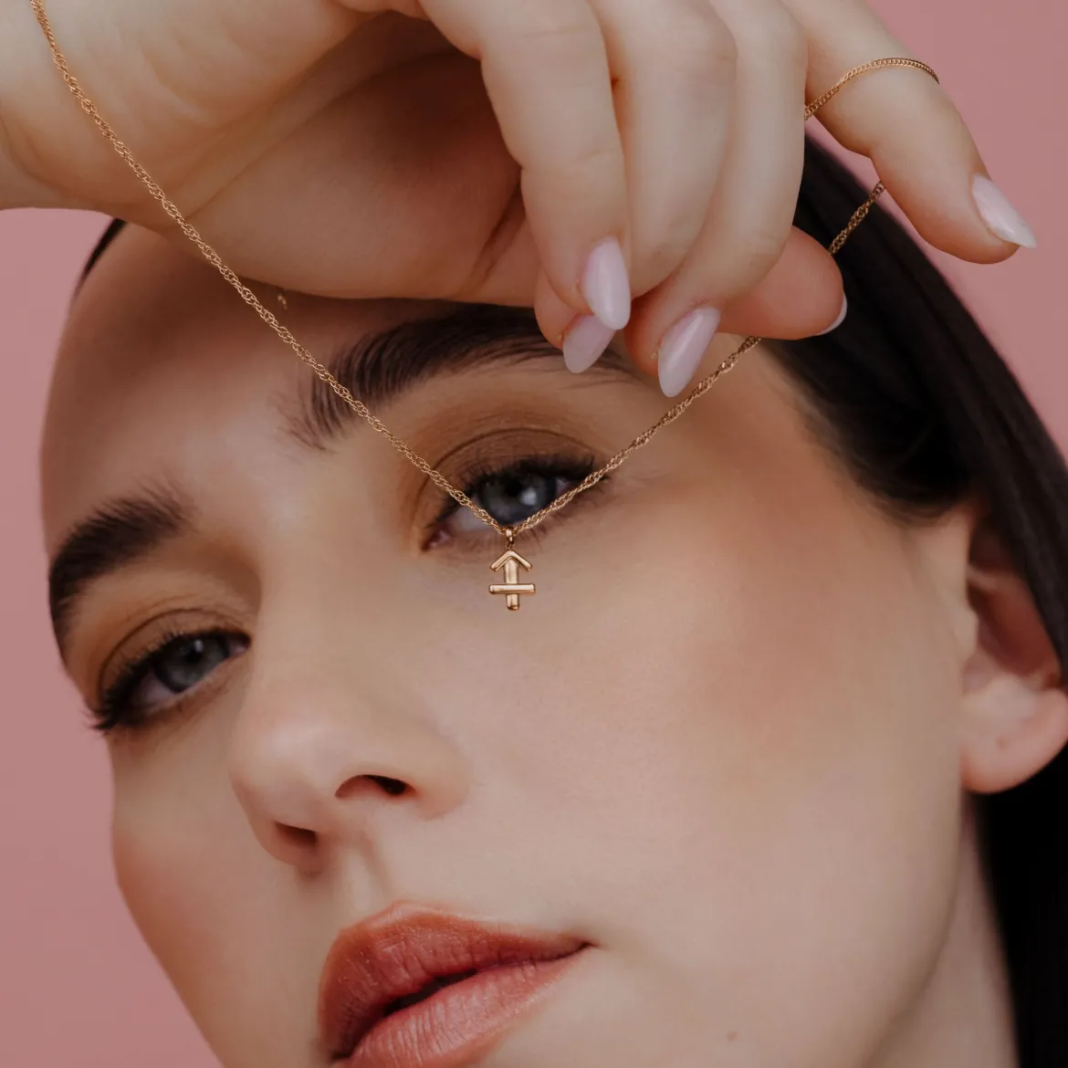 Sagittarius Bubble Necklace Roségold