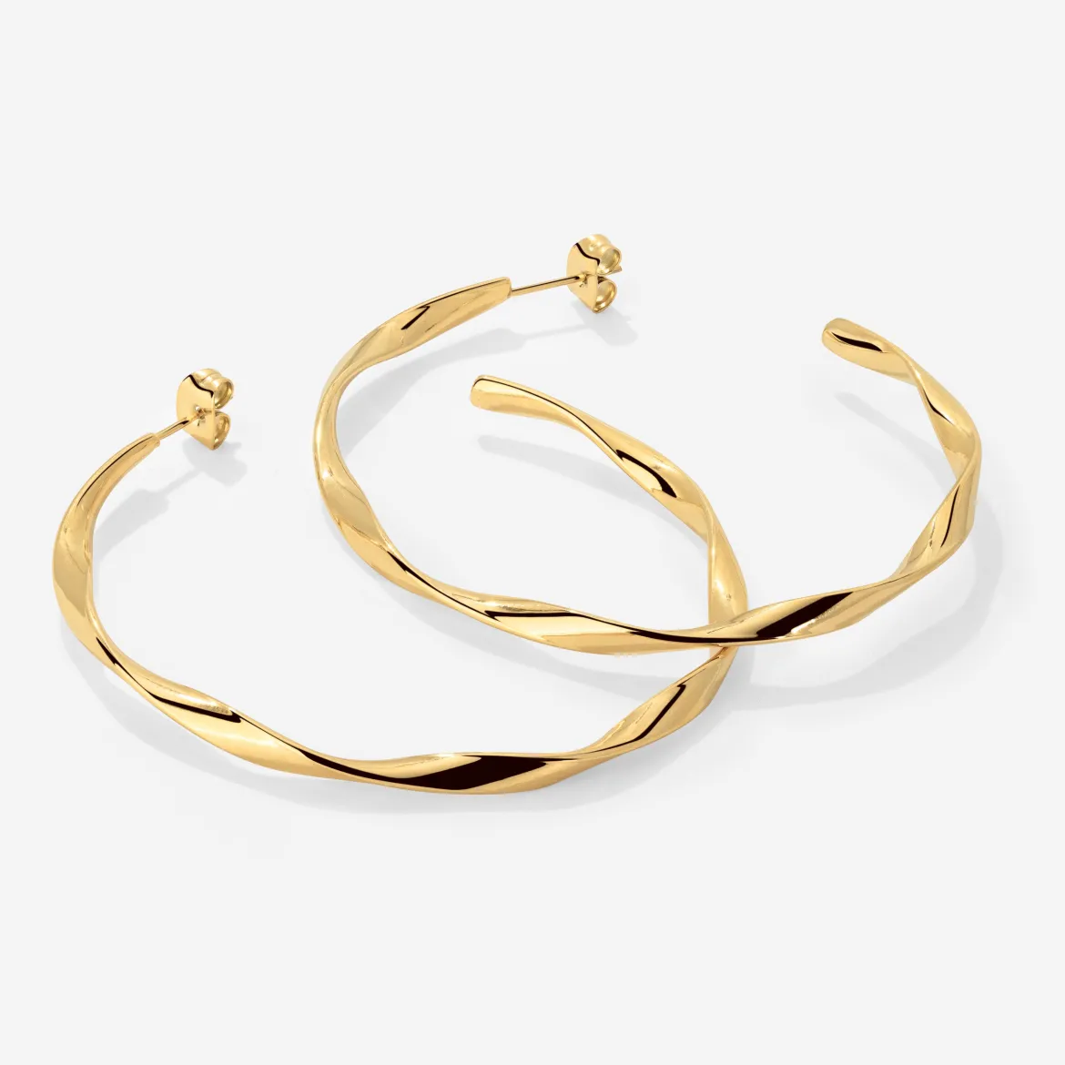Sahira Hoop Studs Large Gold