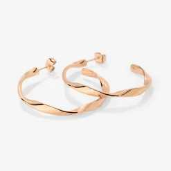 Sahira Hoop Studs Medium Roségold