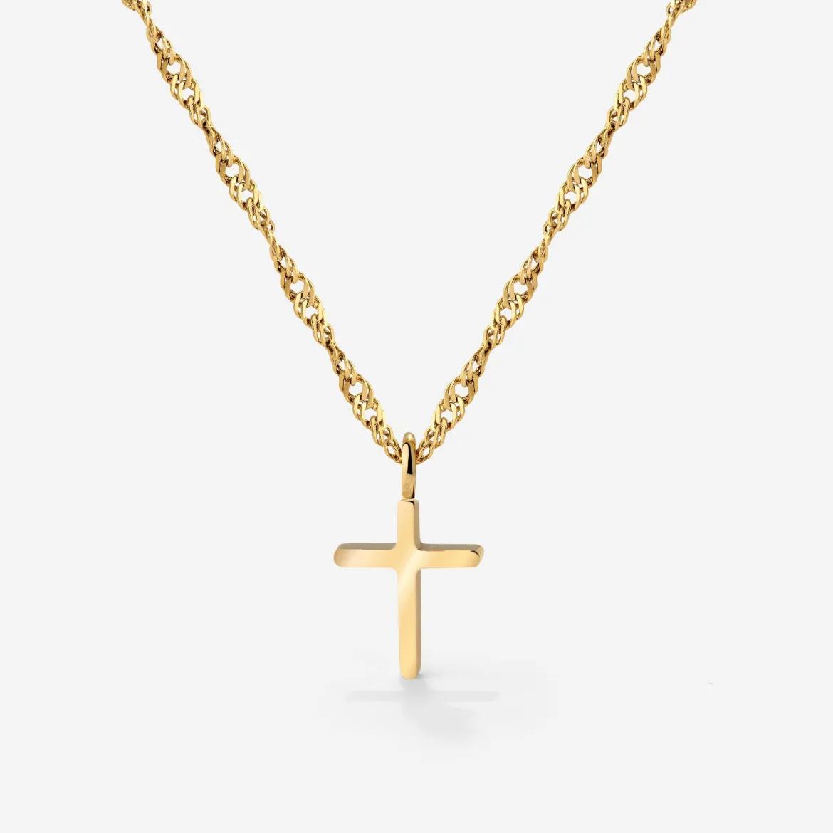 Saints Cross Necklace Gold