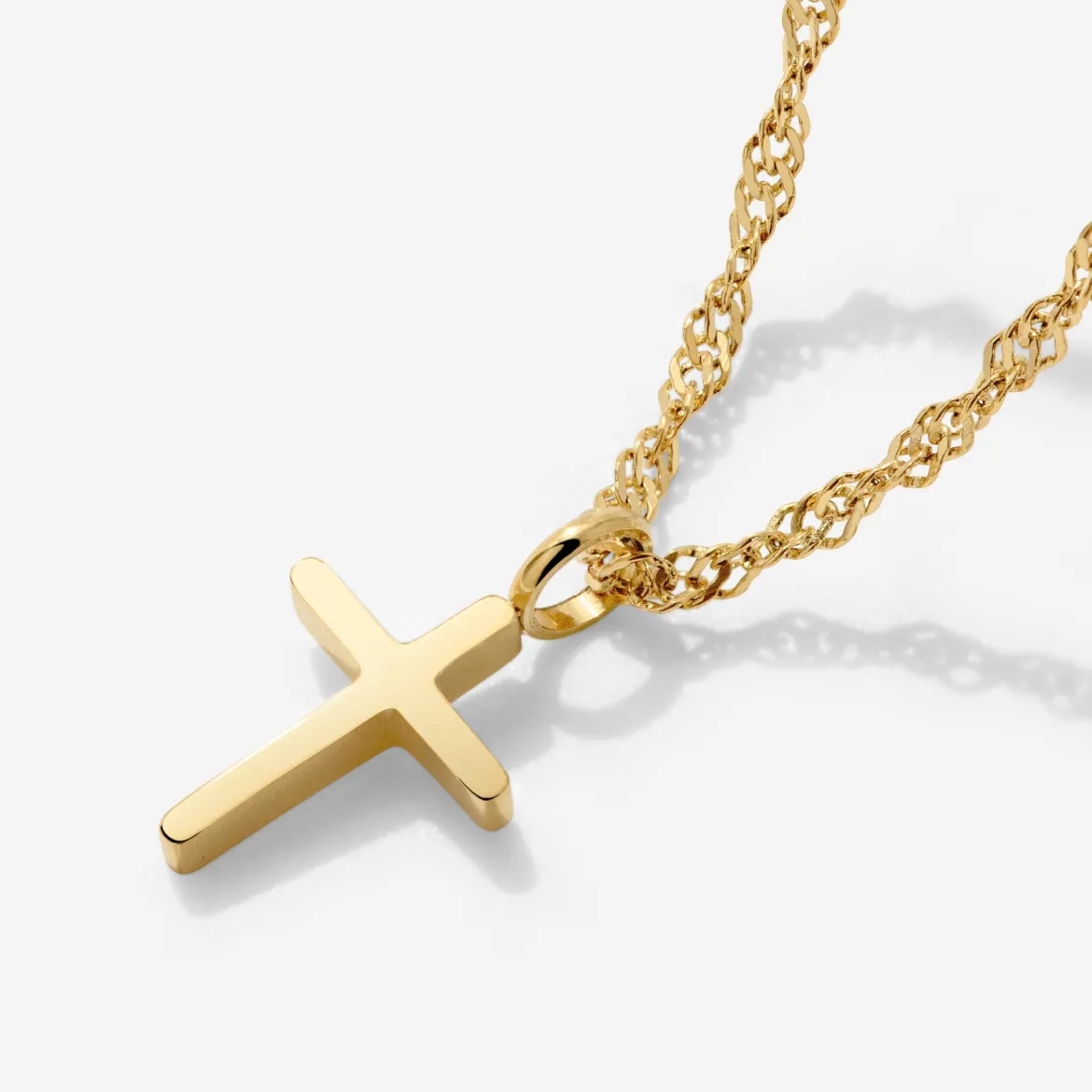Saints Cross Necklace Gold