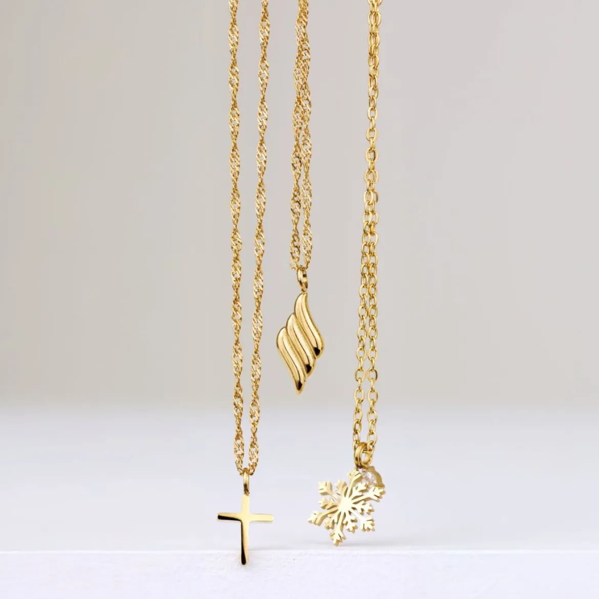 Saints Cross Necklace Gold