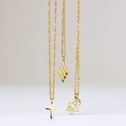 Saints Cross Necklace Roségold