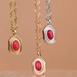 Scarlet Treasure Necklace Roségold