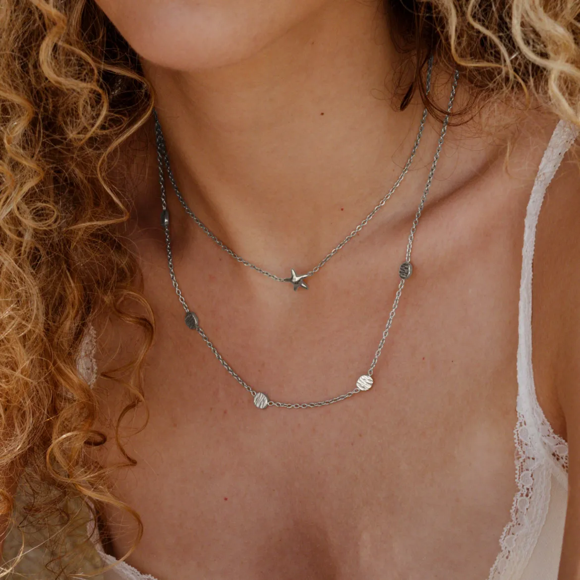 Sea Star Choker Silber