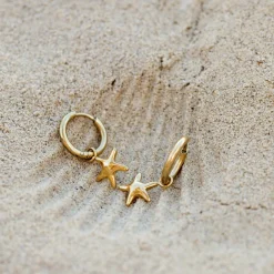 Sea Star Hoop Set Small Silber